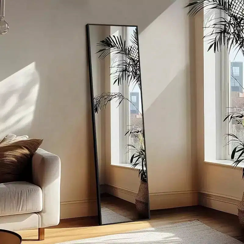 Miroir sur pied noir