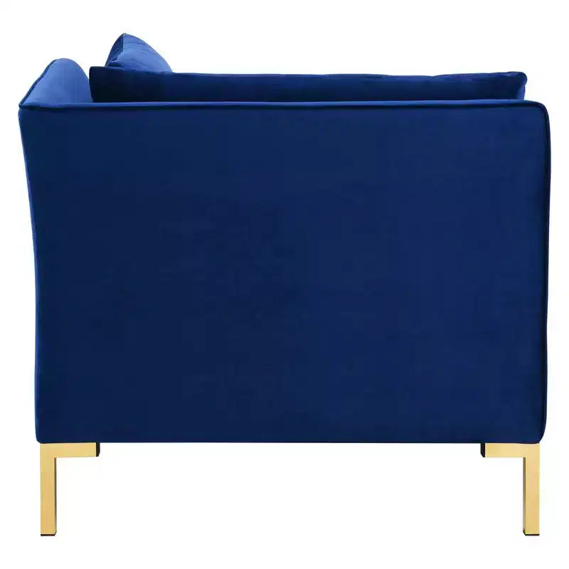 Fauteuil d'appoint d'angle en velours