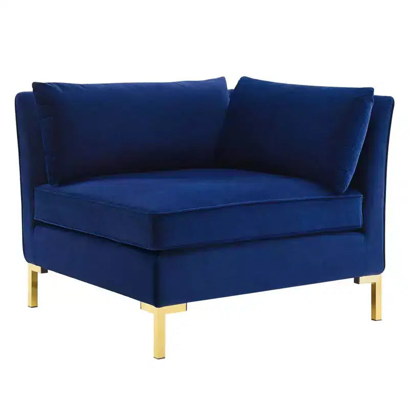 Fauteuil d'appoint d'angle en velours