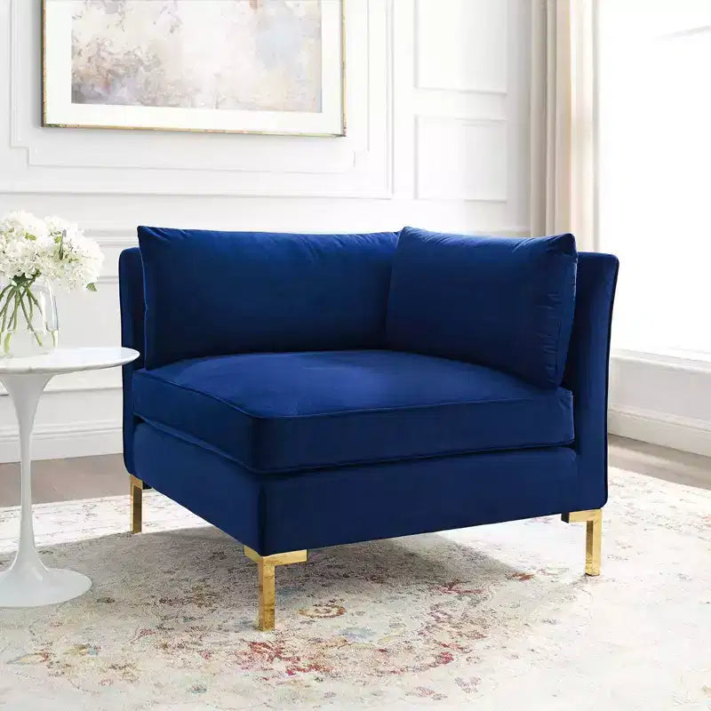 Fauteuil d'appoint d'angle en velours