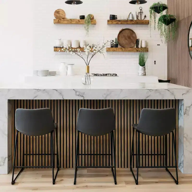 Tabouret de bar rembourré hauteur comptoir